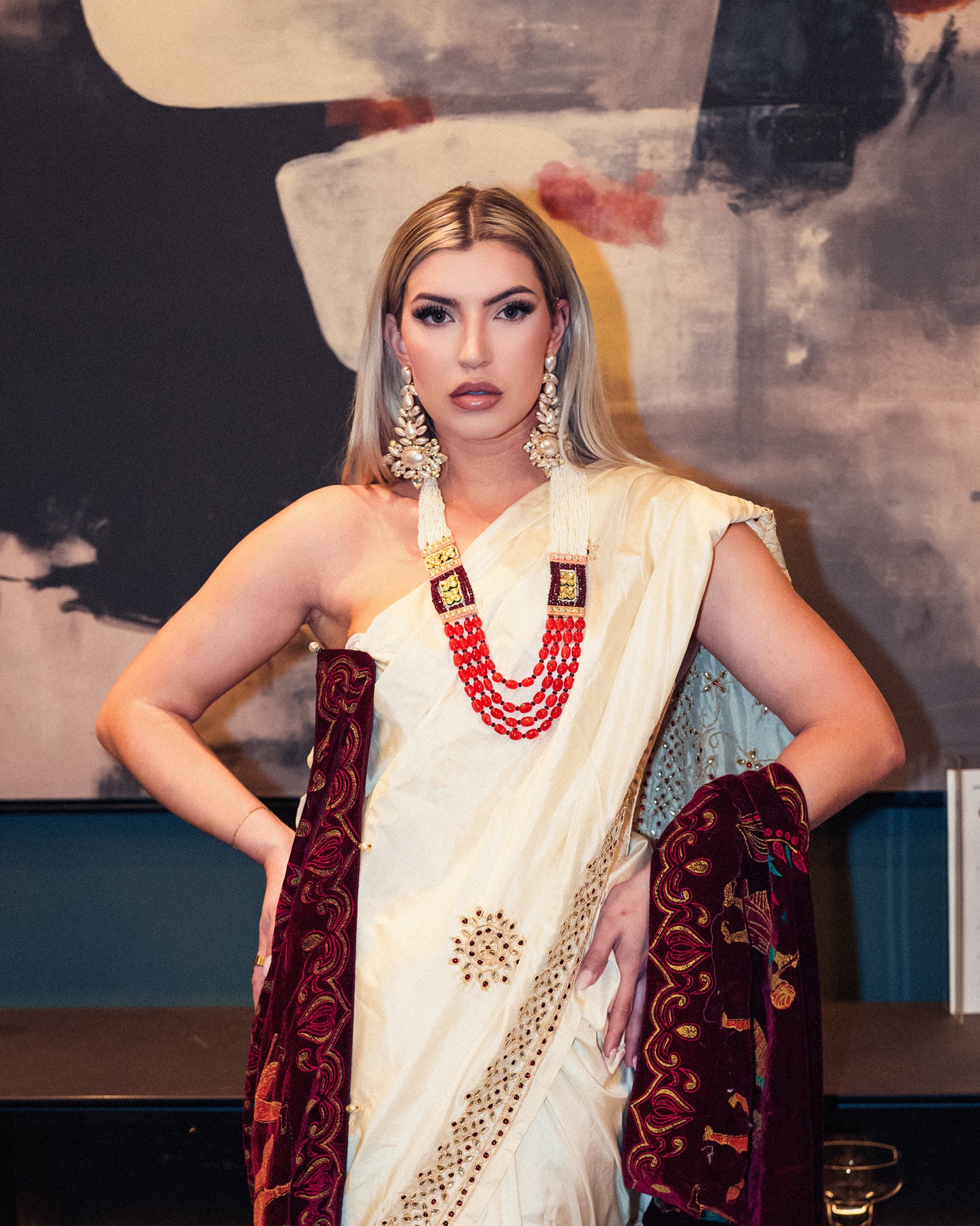 White Glamor Saree