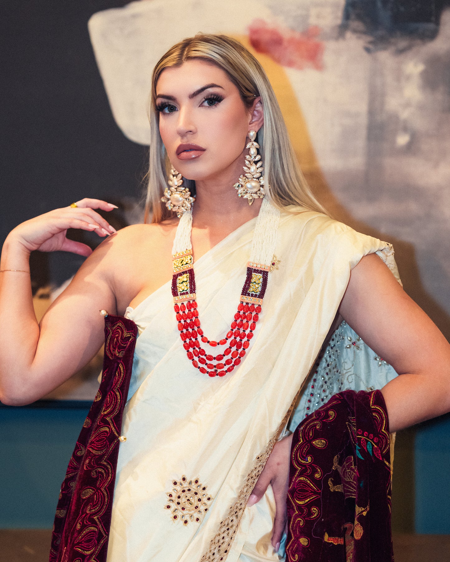 White Glamor Saree