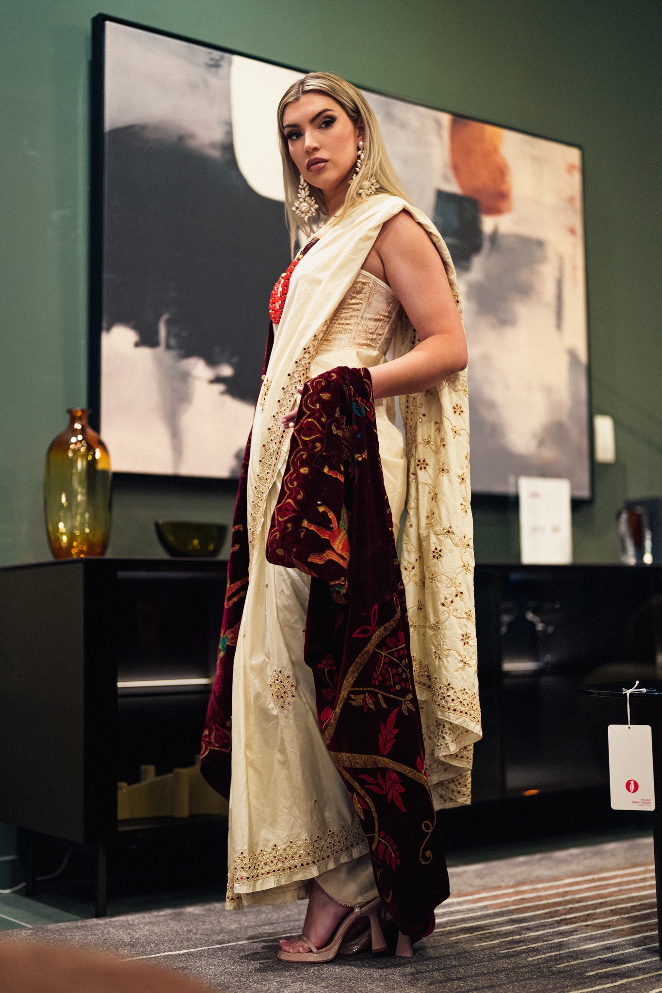 White Glamor Saree