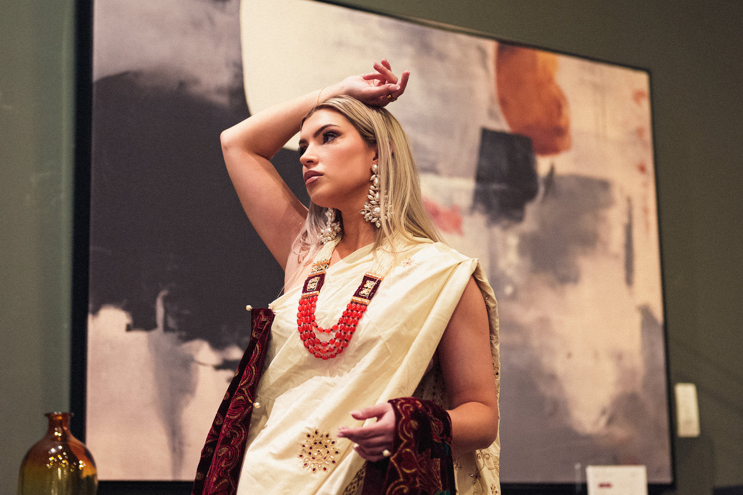 White Glamor Saree