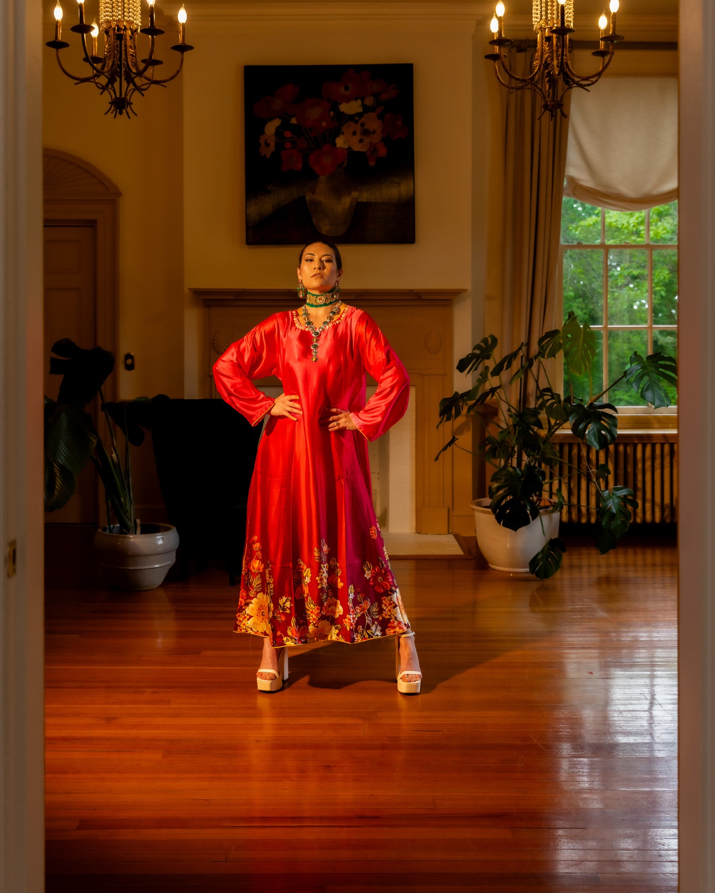Noor Silk Kaftan Dress