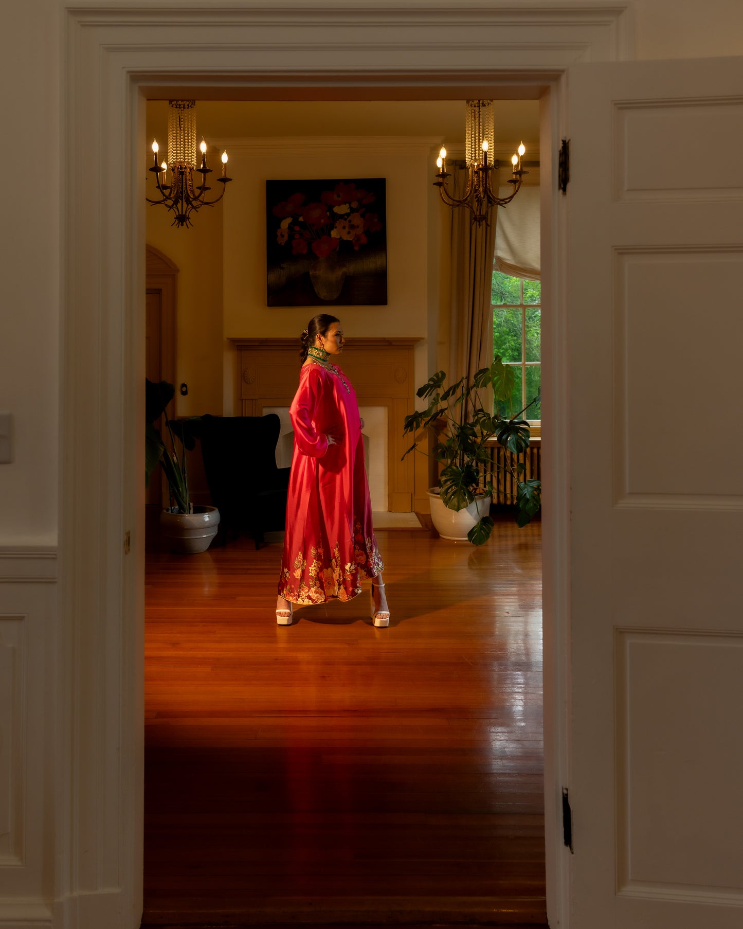 Noor Silk Kaftan Dress
