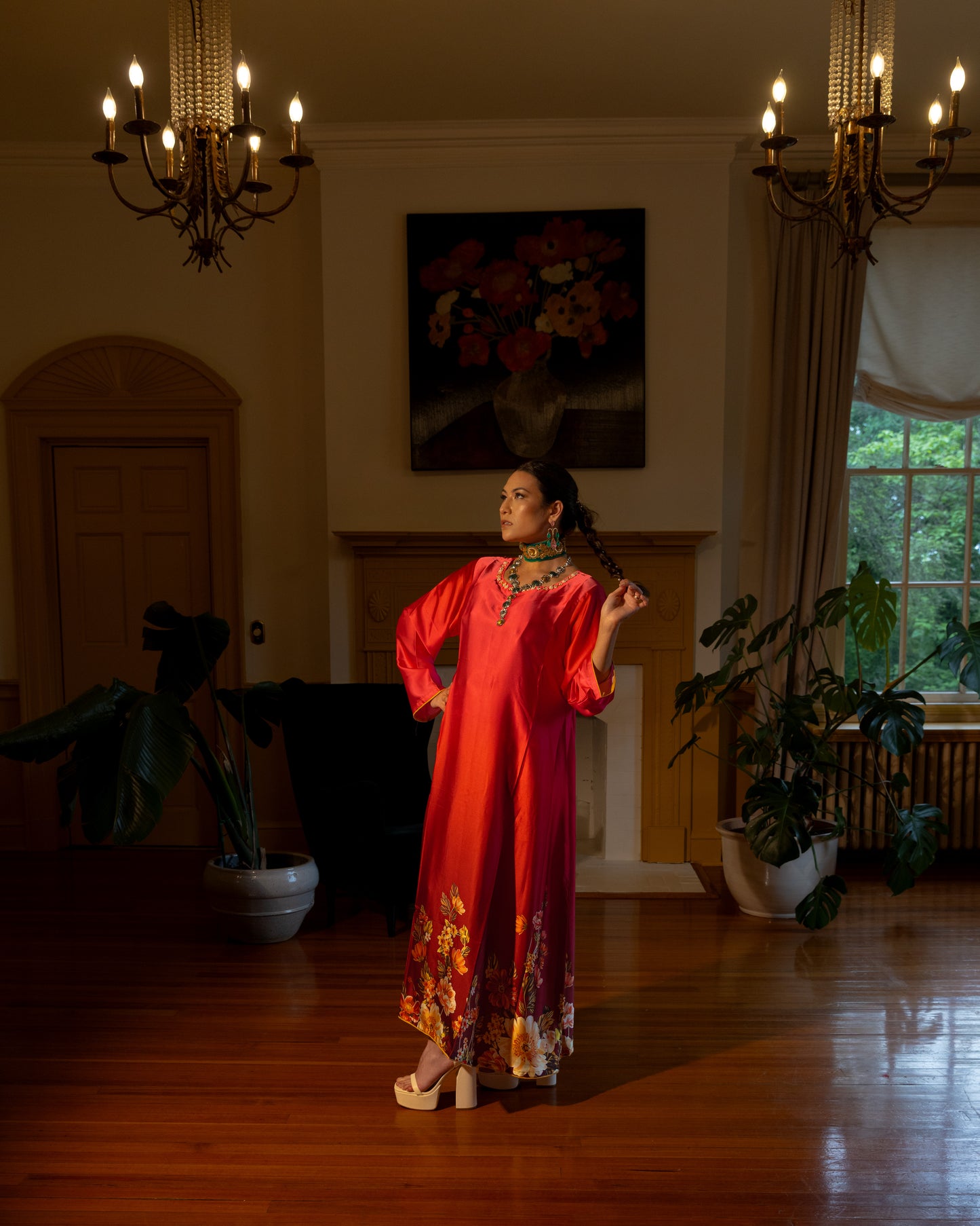 Noor Silk Kaftan Dress