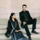 Black sequins Coat Ensemble