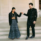 Black sequins Coat Ensemble