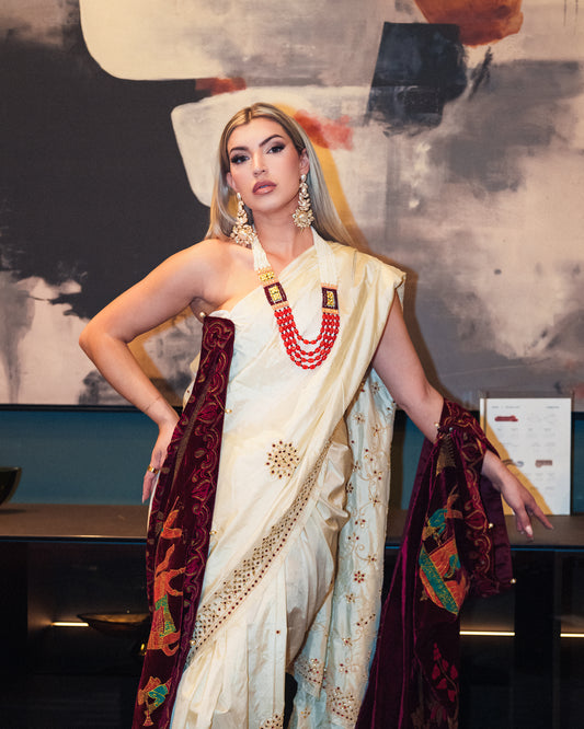 White Glamor Saree