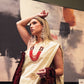 White Glamor Saree