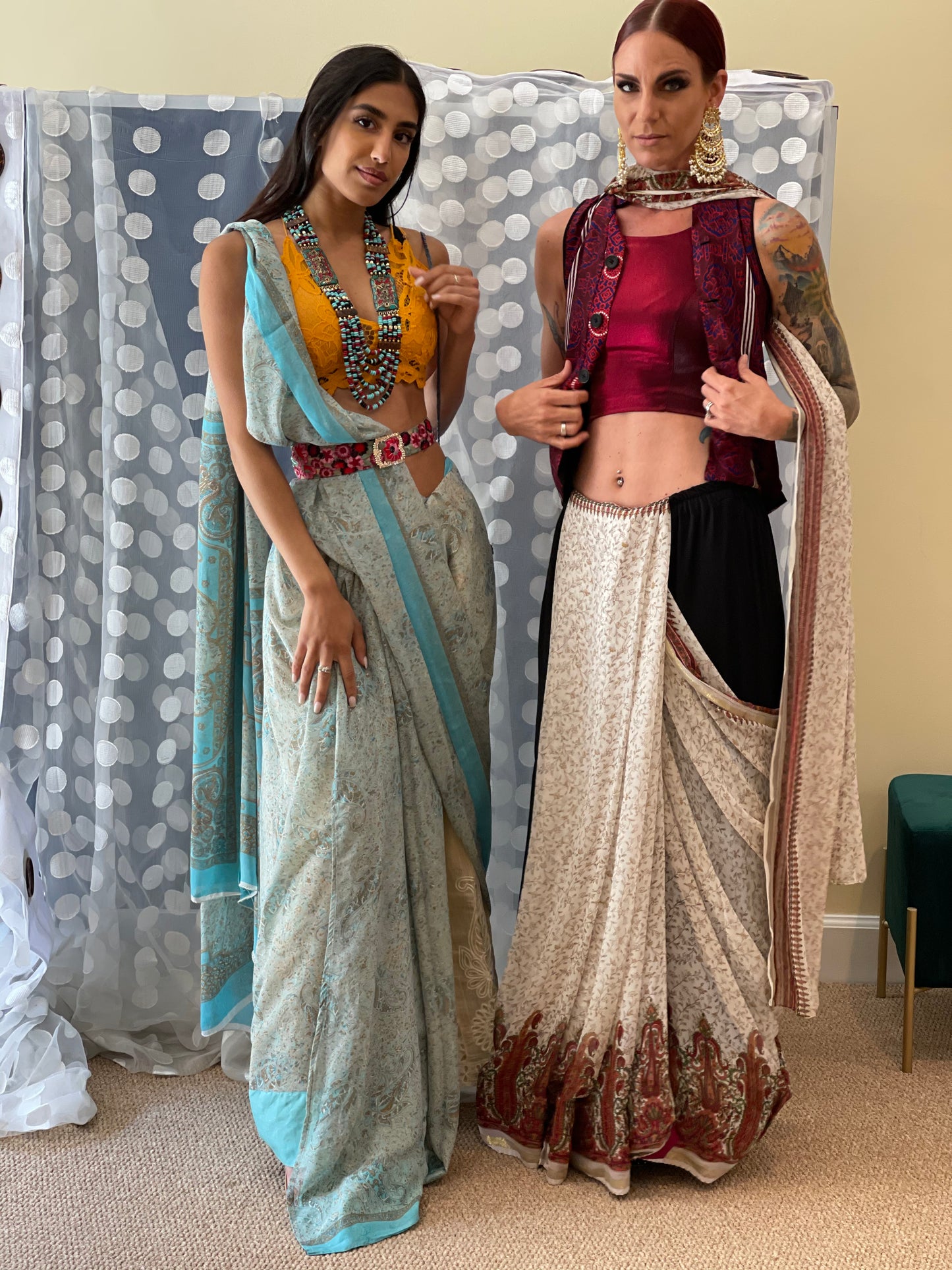 Modern fusion sari (A)